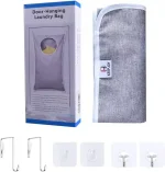 KEEPJOY Hanging Laundry Hamper Bag with Adjustable Hooks in Grey