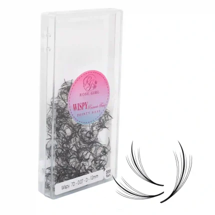 Loose wispy lash extensions, 5D/7D/9D volume, handmade, available in different curls and thickness.