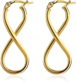 Pori Jewelers Sterling Silver Infinity Hoop Earrings - Hypoallergenic and Elegant Design