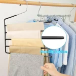 Nature Smile 3-Pack Heavy Duty Pants Hangers - 5-Tier Space Saving Non-Slip Closet Organizer