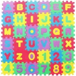 Kids Foam Play Mat - Interlocking Alphabet and Numbers Puzzle Tiles