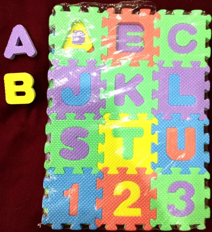 Kids Foam Play Mat - Interlocking Alphabet and Numbers Puzzle Tiles