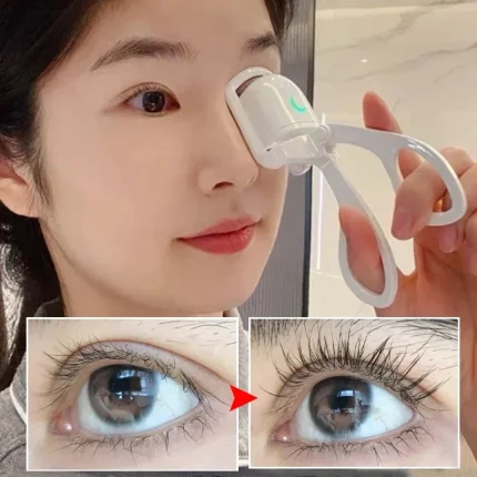 Elektrischer Wimpern Curler mit USB-Aufladung und zwei Temperaturstufen für dauerhafte Wimpernlocken