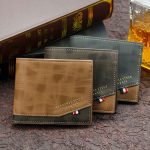 Men's Short Frosted Leather Wallet with Multi-Slot Coin Pocket, Photo Holder, Vintage Design