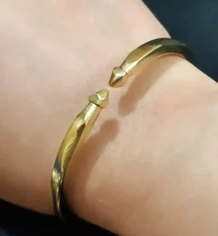 Golden Punjabi Kara – Stainless Steel Unisex Openable Cuff