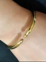 Golden Punjabi Kara – Stainless Steel Unisex Openable Cuff