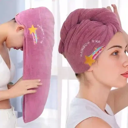 Quick-Dry Hair Towel Hat – Super Absorbent Coral Fleece, Soft Head Wrap for Women & Girls