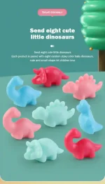 Mini Dinosaur Claw Machine Toy with colorful design, easy controls, and 8 random dinosaur toys