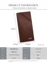 Men's Long Wallet with Multiple Card Slots and Coin Pocket – Slim Designer Style