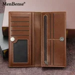 Men's Long Wallet with Multiple Card Slots and Coin Pocket – Slim Designer Style