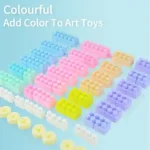 Small particle building block toy for kids with multicolor educational blocks