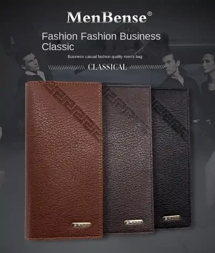 Men's Long Wallet with Multiple Card Slots and Coin Pocket – Slim Designer Style