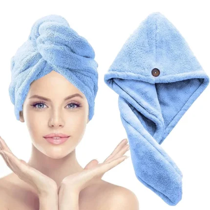 AL HIRAH Quick Dry Hair Drying Towel – Super Absorbent Microfiber Head Wrap Cap for Women