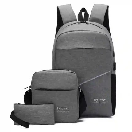 Men’s Laptop Bag 3-Piece Set – Multipurpose Backpack for School, Office, Travel