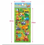 3D Bubble Stickers with Cartoon Cars, Trucks, and Planes for Kids