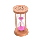 Wooden frame 3-minute sand timer hourglass for home and office décor