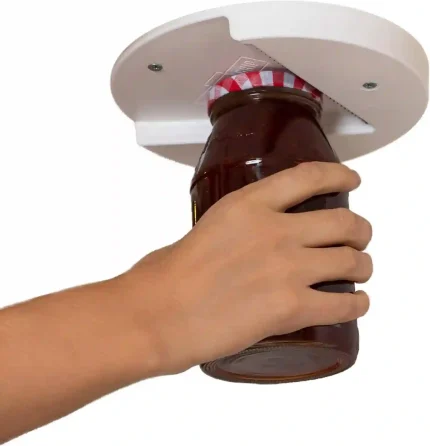 The Original Under Cabinet Jar Opener with V-Shaped Design for Easy Jar Opening