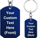 Custom Photo Keychain with Double-Sided Engraving for Personalized Gifts