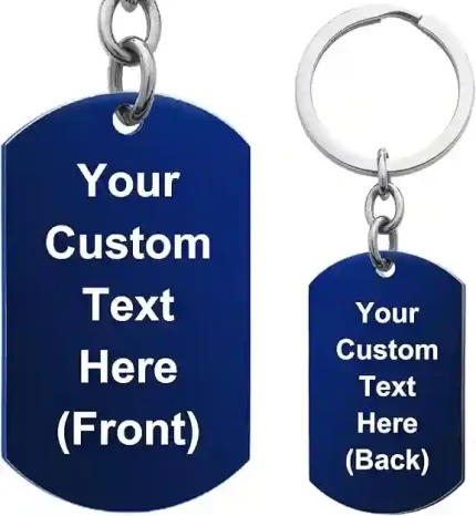 Custom Photo Keychain with Double-Sided Engraving for Personalized Gifts