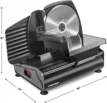 Chefman Electric Deli Slicer with Stainless Steel Blade and Adjustable Thickness Dial