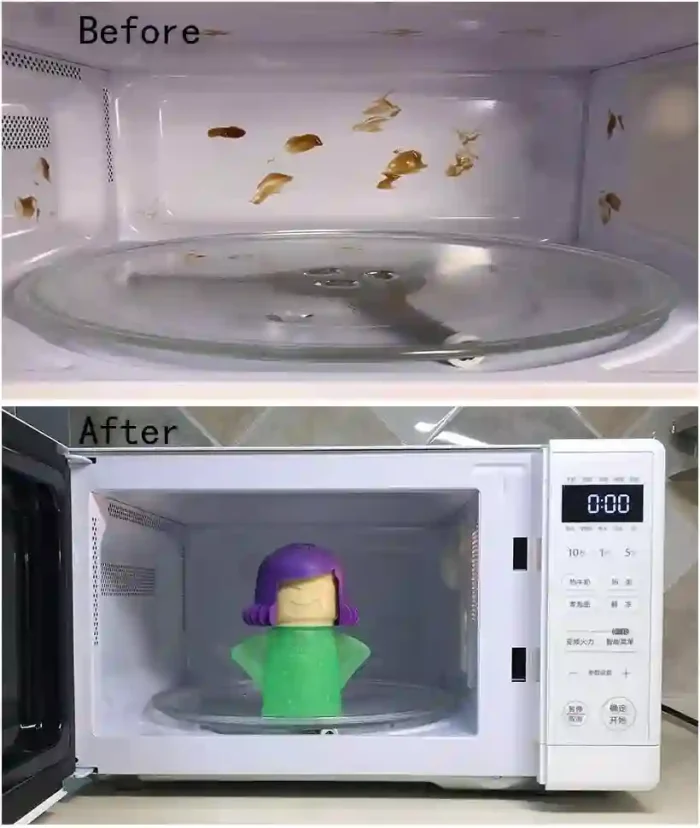 Angry Mama Microwave Cleaner, Green, Eco-Friendly Steam Cleaning Tool