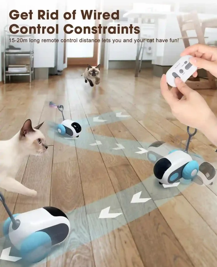 Smart Interactive Cat Toy with Remote Control for Indoor Cats