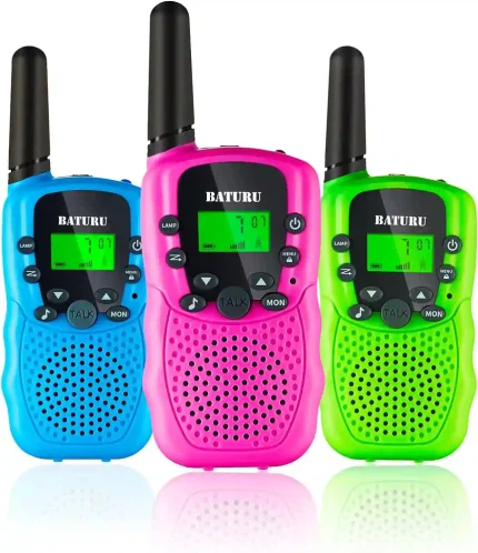 BATURU Walkie Talkies for Kids – 3-Mile Range, Clear Sound, Lightweight Design