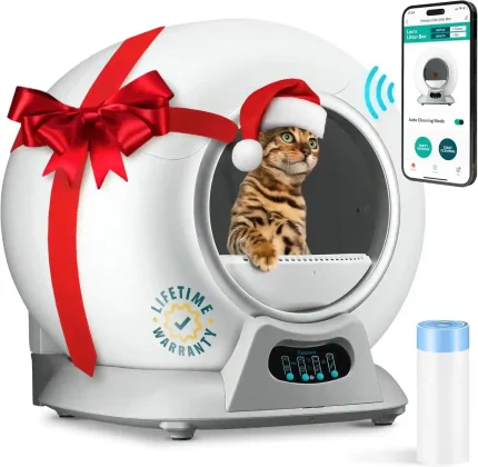 PetCove Self-Cleaning Litter Box with Smart App Control and Odor Removal for Multiple Cats