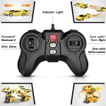 Remote Control Car - Transforming Robot Toy with LED Headlights and 360° Rotation, Perfect for Kids Aged 4-12