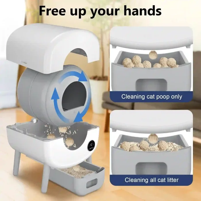 Cumrige Self-Cleaning Cat Litter Box with Smart APP Control and Large Capacity