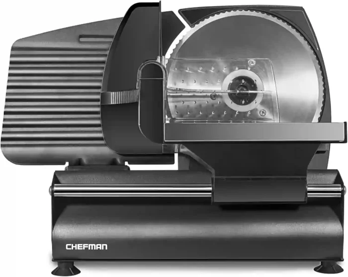 Chefman Electric Deli Slicer with Stainless Steel Blade and Adjustable Thickness Dial