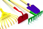 JustForKids 4-Piece Garden Tool Set with Shovel, Rake, Hoe, and Leaf Rake for Kids