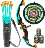 JOYIN Kids Bow and Arrow Set – LED light-up bow with arrows, target, and case for active play