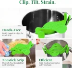 Kitchen Gizmo Snap N' Strain Collapsible Clip-On Strainer for Pots and Pans