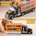 JOYIN 5-FT Race Track Toy Truck with 12 Die-Cast Cars and Interactive Features for Kids