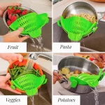 Kitchen Gizmo Snap N' Strain Collapsible Clip-On Strainer for Pots and Pans