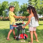 JOYIN Kids Kitchen Toy BBQ Grill Playset with Accessories and Food for Pretend Cooking Fun