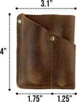 Hide & Drink Handmade Front Pocket Wallet in Bourbon Brown Leather, featuring a multitool pouch and card holder.