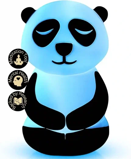 Peaceful Panda breathing trainer light for stress relief, anxiety reduction, and mindfulness meditation.