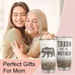 Stainless steel 20oz tumbler with heartwarming design, perfect gift for Mother’s Day or birthdays.